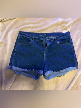 Old Navy Dark Blue Rolled-Hem Jean Shorts